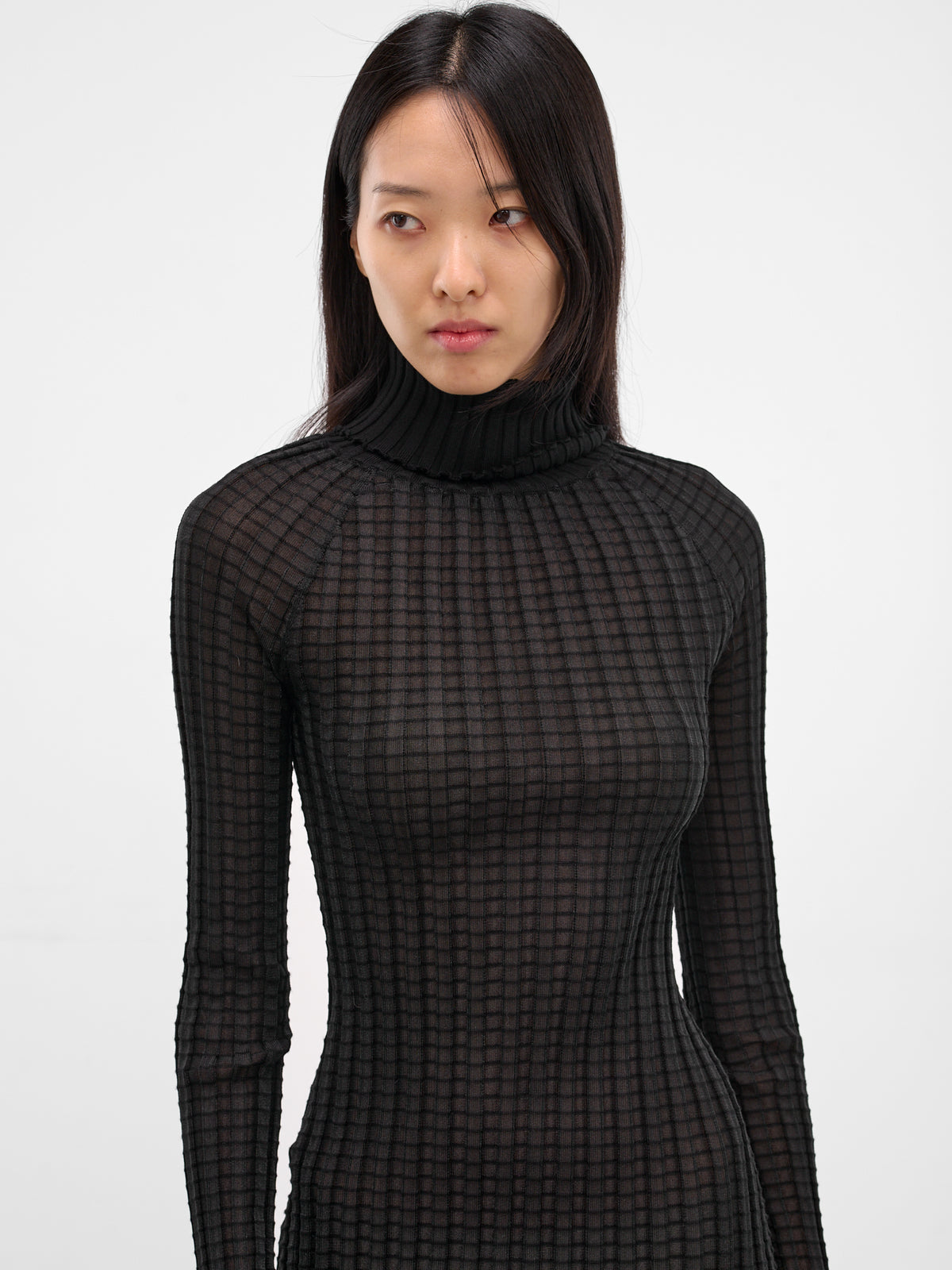 Alba Black Ribbed Mini Dress (22029-ALBA-BLACK)