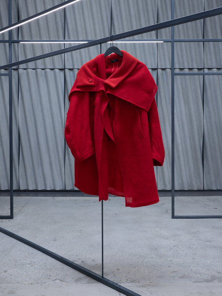 iro様 Y's by Yohji Yamamoto Knit Collar Cape Coat