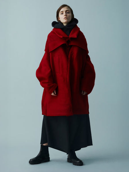 Y's COTTON TWILL LONG CAPE COAT コート　ワイズ Y's by Yohji Yamamoto Knit Collar Cape Coat