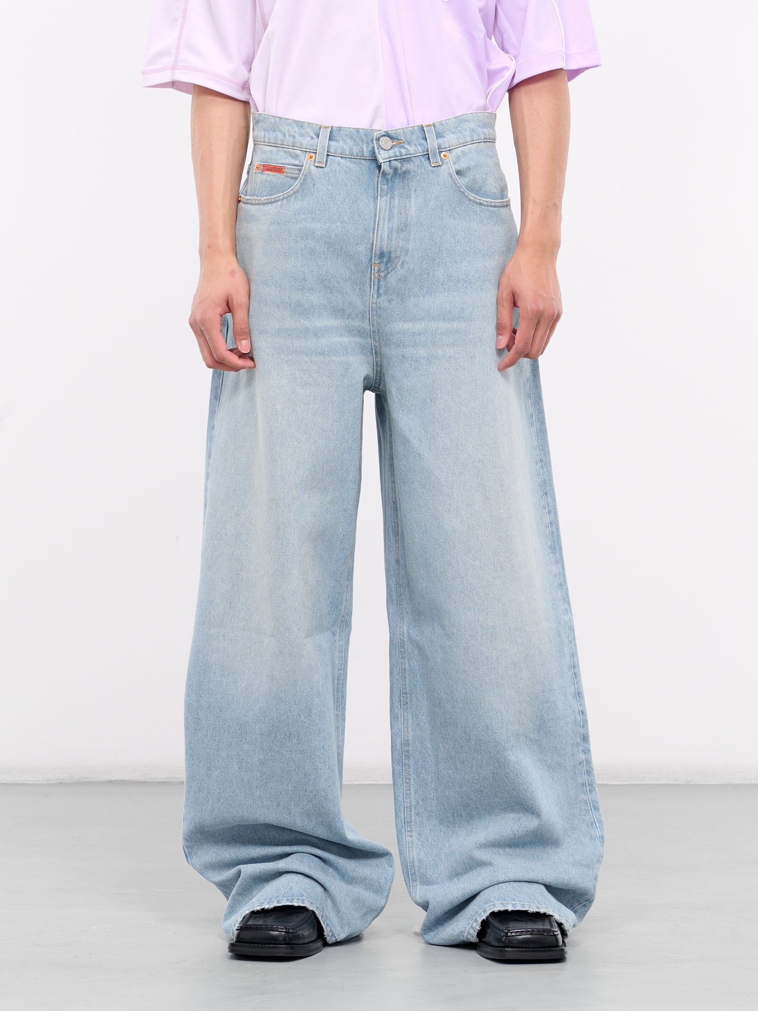 Extended Wide Leg Jeans (225-BLEACHED-WASH)