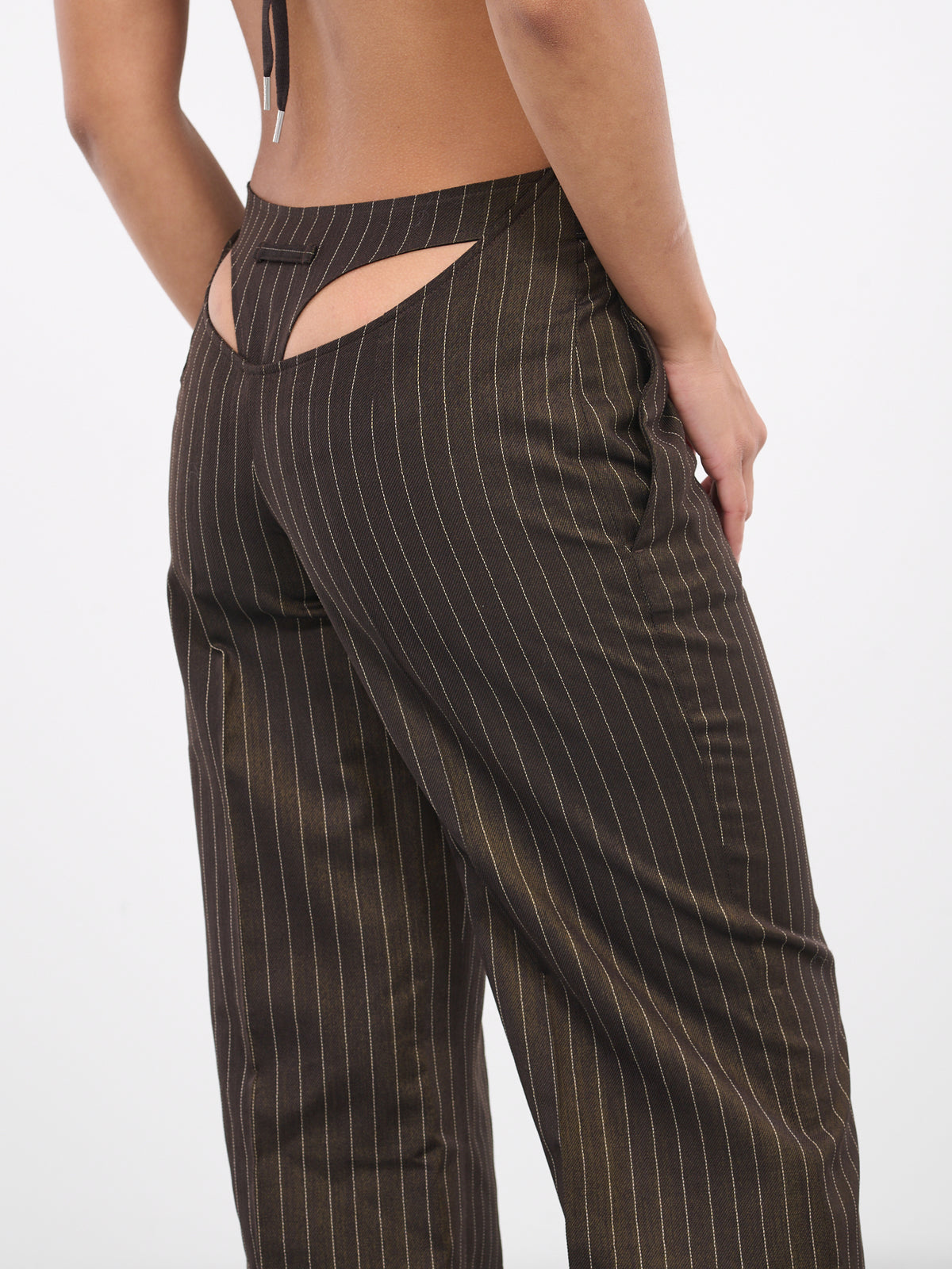 Thong Suit Pants (23-15-F-PA082-BROWN-ECRU)