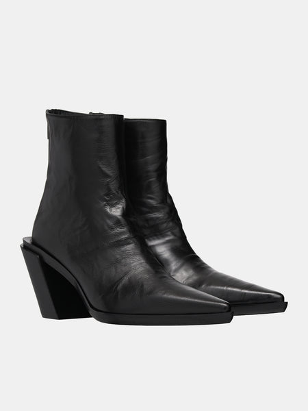 ショートブーツ・ブーティ Florentine Ankle Boots - Ann Demeulemeester - Black - Leathe Black Florentine Boots by Ann Demeulemeester on Sale