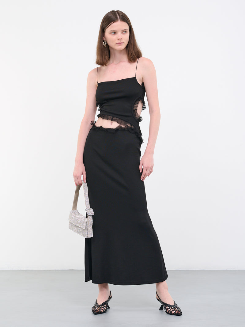 Carina Sloped Interlink Dress (23013028-BLACK)