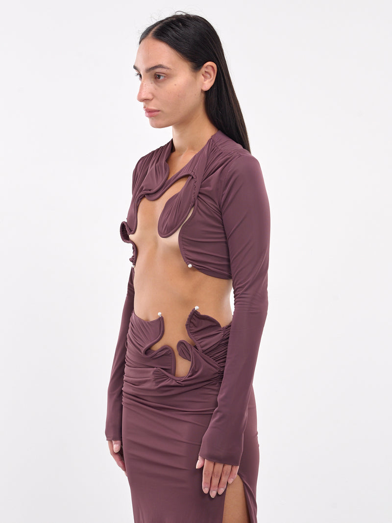 Venus Crop Top (23031003-MAHOGANY)