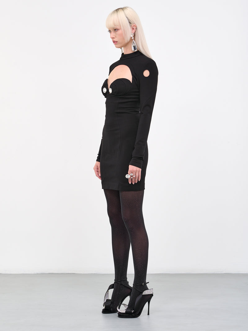 AREA Crystal Mini Dress | H.Lorenzo - side