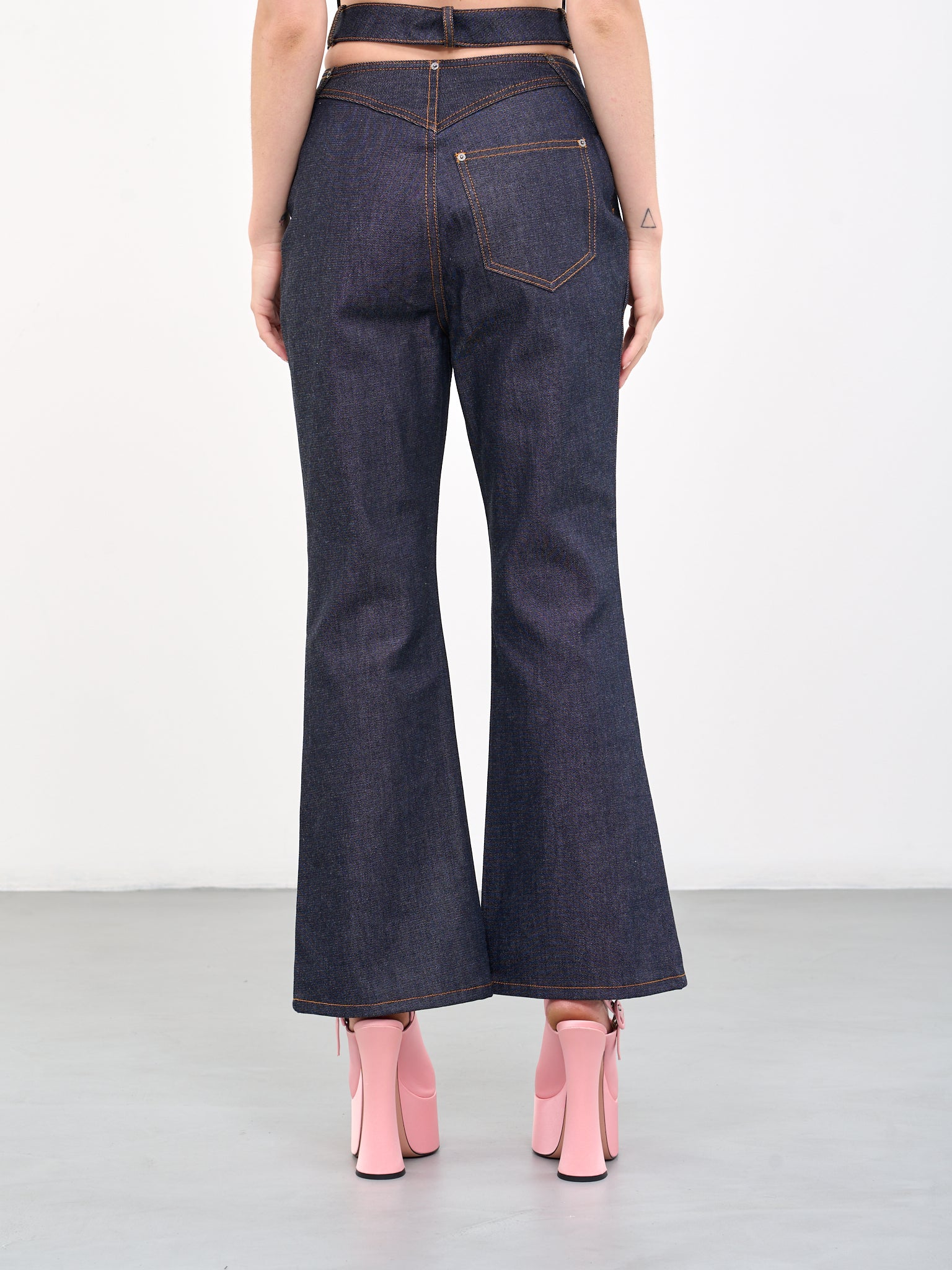 AREA Butterfly Cut-Out Jeans | H.Lorenzo - back