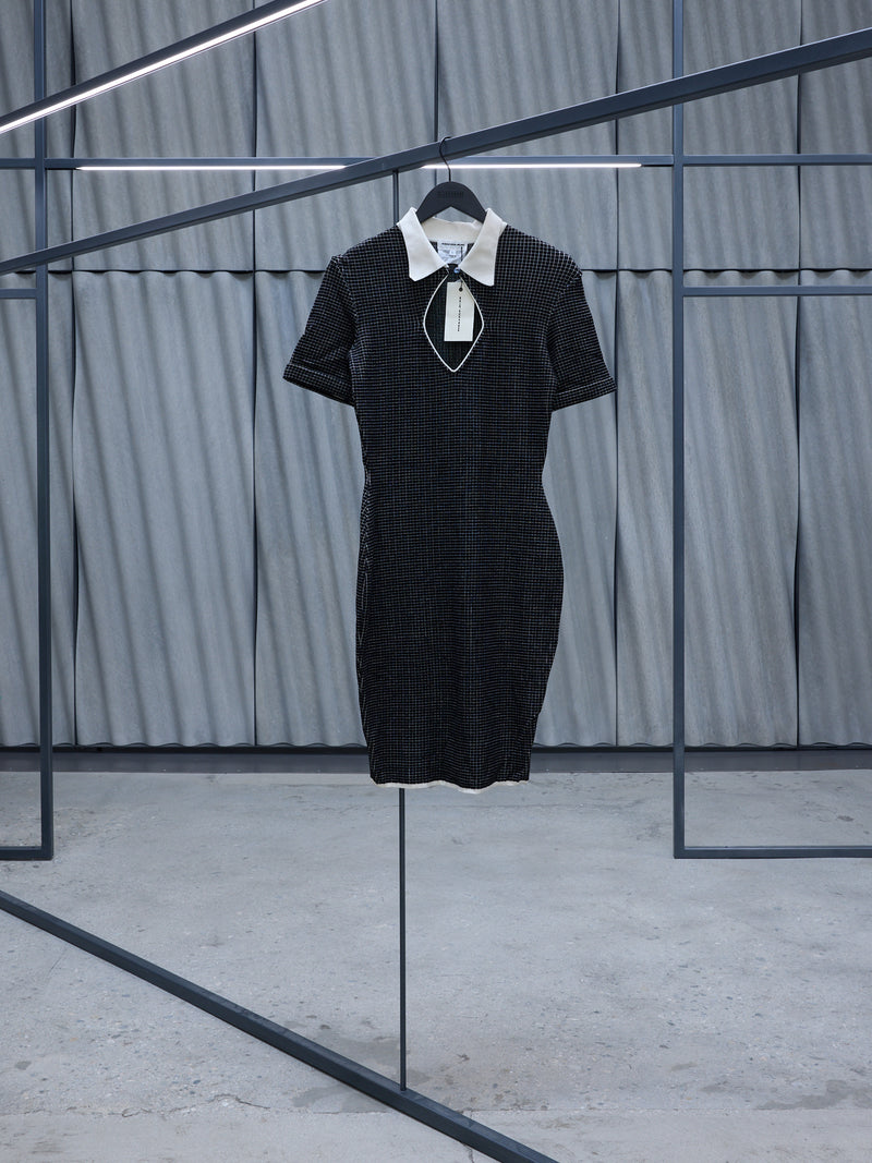 Black Grid Mini Dress (7L2053 DRESS)