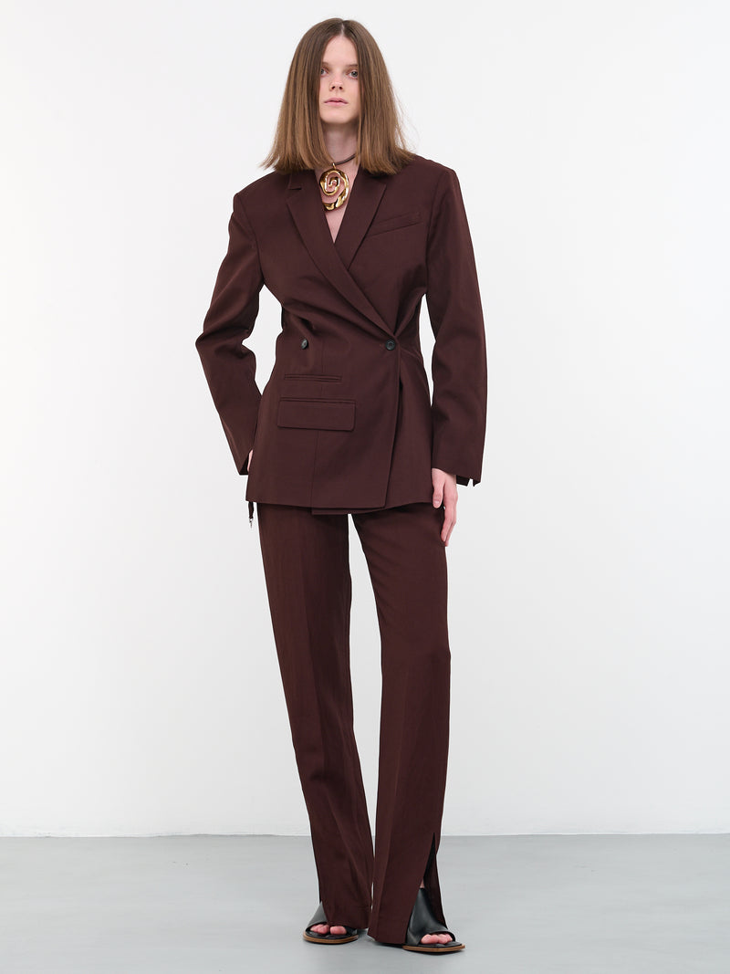 Le Pantalon Tibau (231PA038-1341-880-DARK-BROWN)