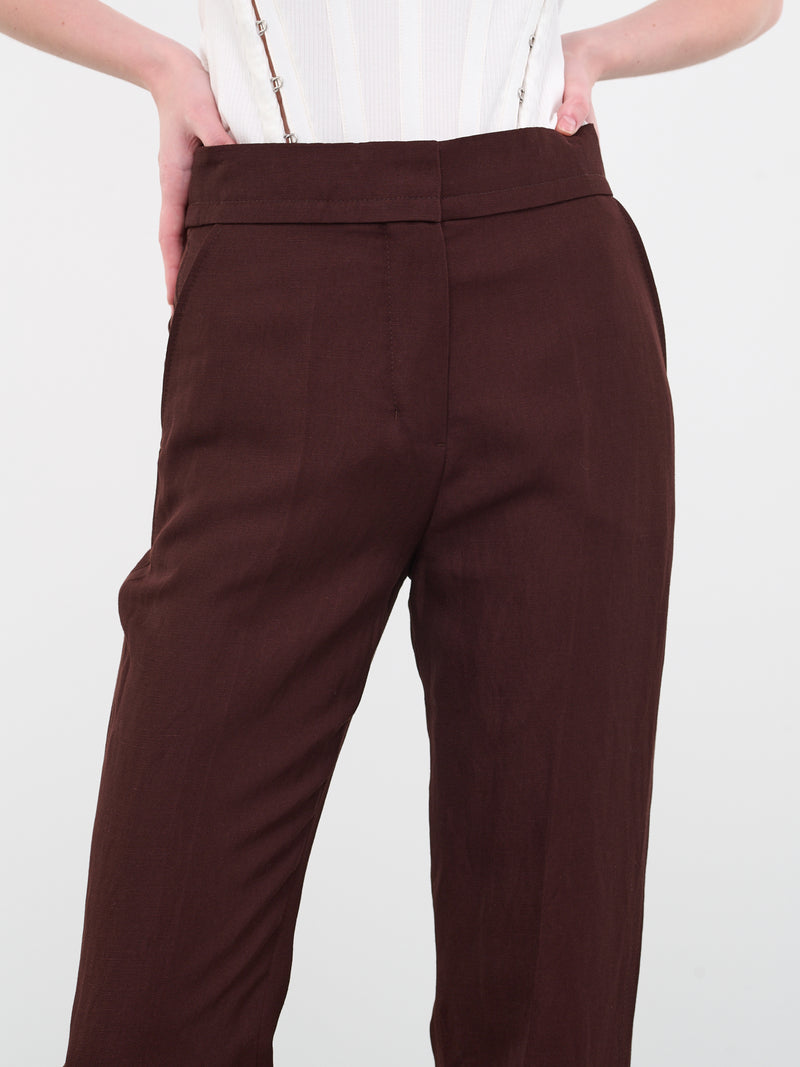 Le Pantalon Tibau (231PA038-1341-880-DARK-BROWN)