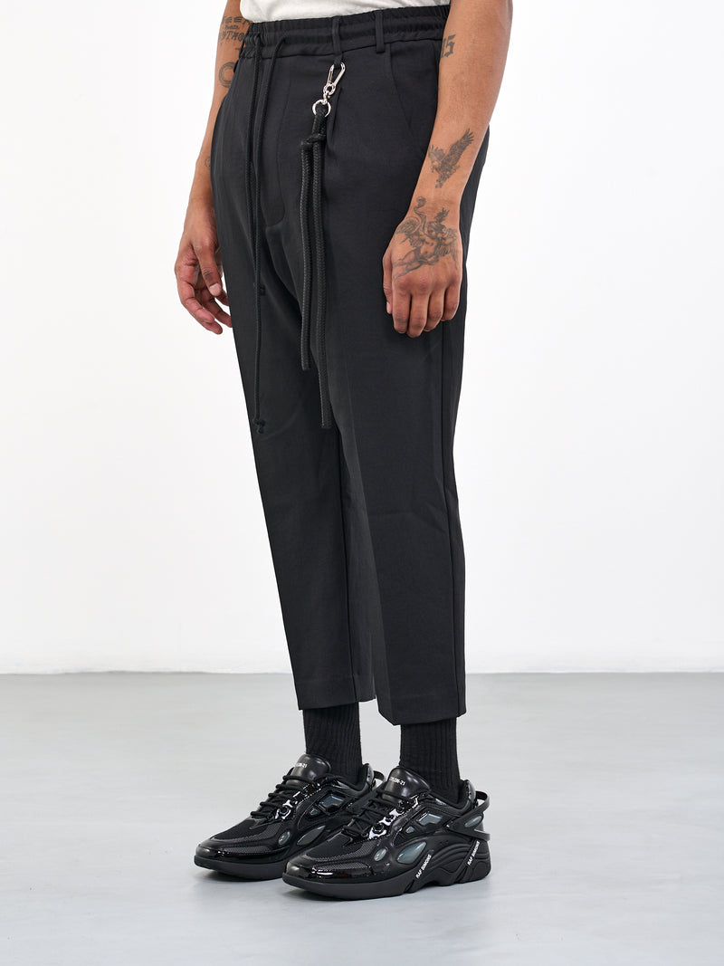 Rope Drawcord Trousers (242-MPT065-BLACK)