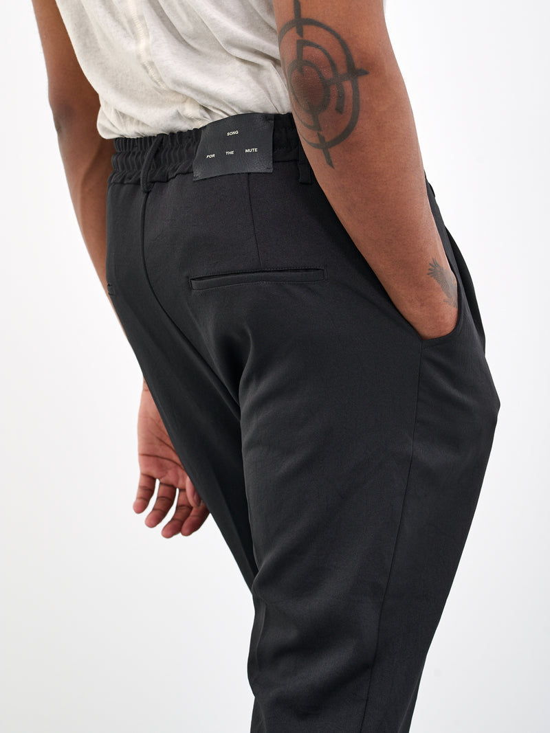 Rope Drawcord Trousers (242-MPT065-BLACK)