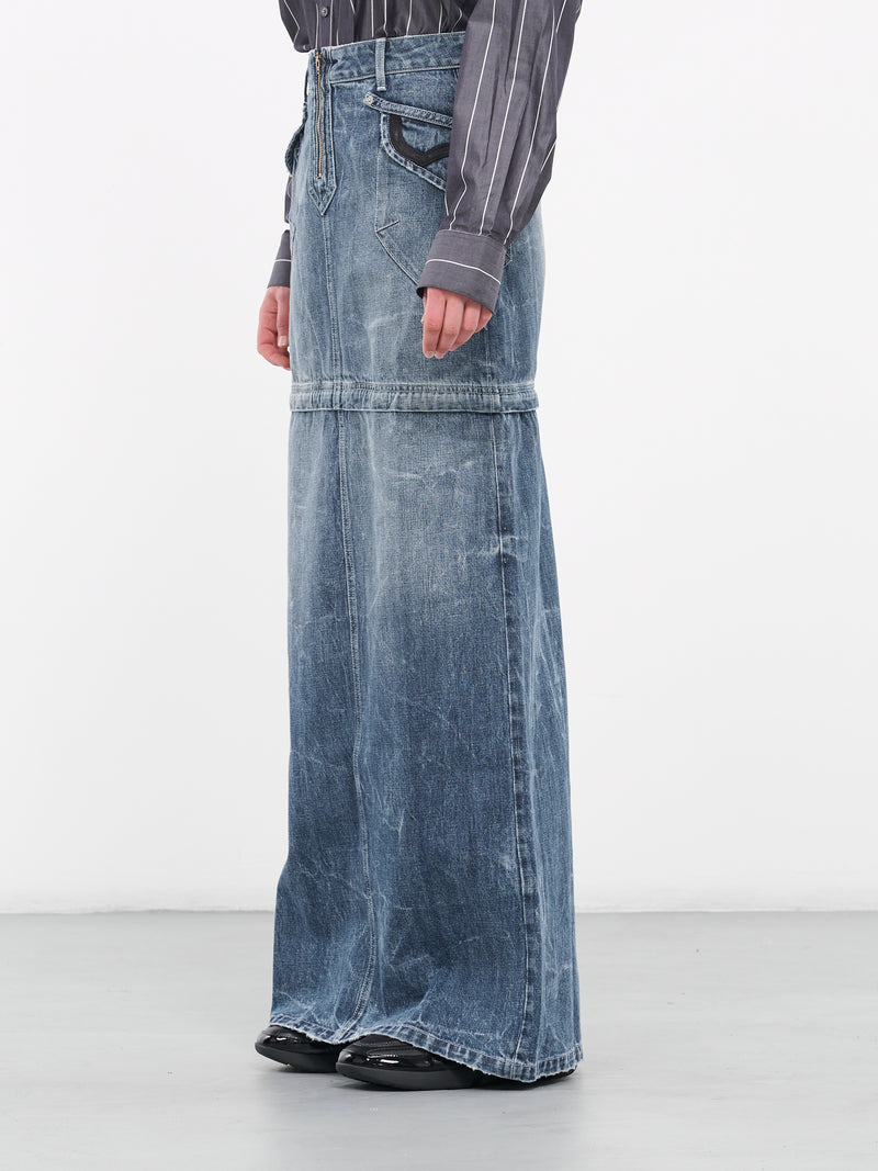 Zip-Off Denim Skirt (23232-NOUW-BLUE)
