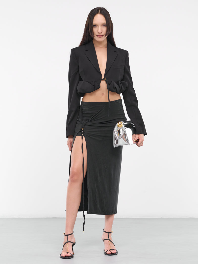 La jupe pareo Croissant (233SK044-2307-BLACK)