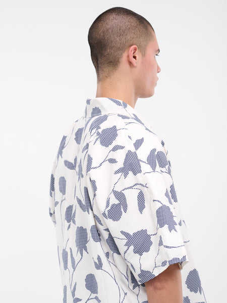 La chemise Disgreghi (236SH058-1499-ROSES-DARK-NAVY)