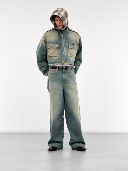 juun.j デストロイデニムジャケット hooded jacket M - メルカリ