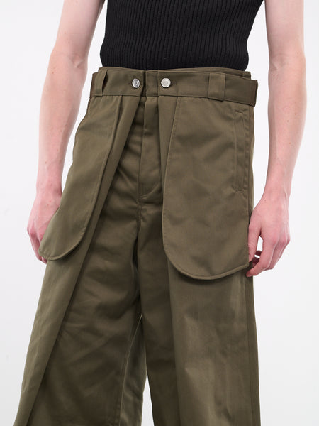 パンツ jean paul gaultier linen half pants 24-27-F-PA113P-C048-