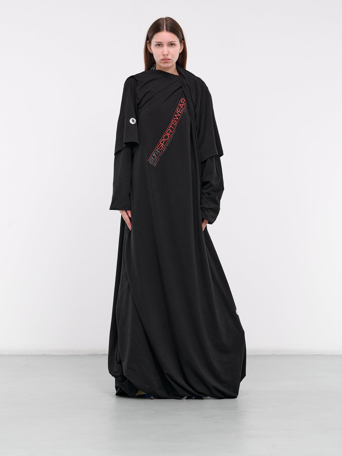 Shayne Oliver Twisted Maxi Dress (24-27-F-RO239IP-J062-BLACK)