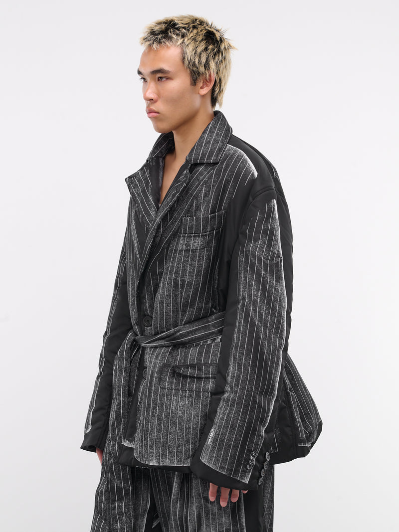 The Trompe L'oeil Padded Jacket (24-30-F-VE056-C532-BLACK-WHITE)