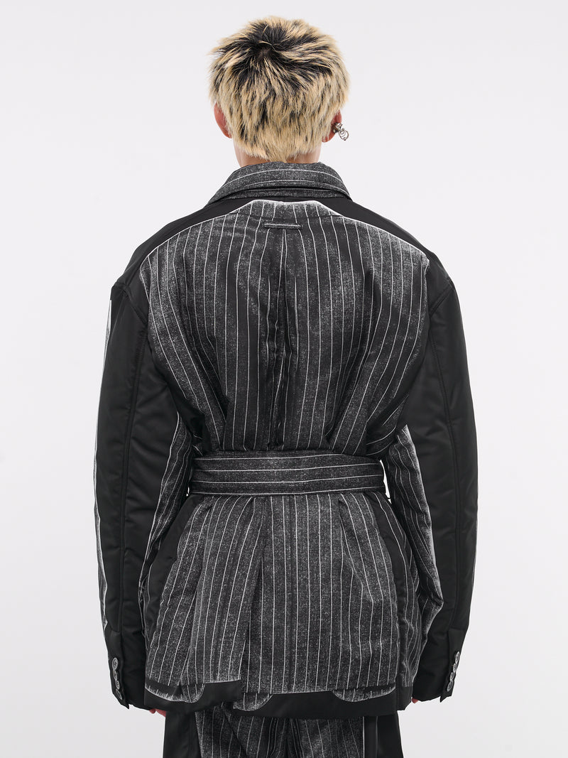 The Trompe L'oeil Padded Jacket (24-30-F-VE056-C532-BLACK-WHITE)