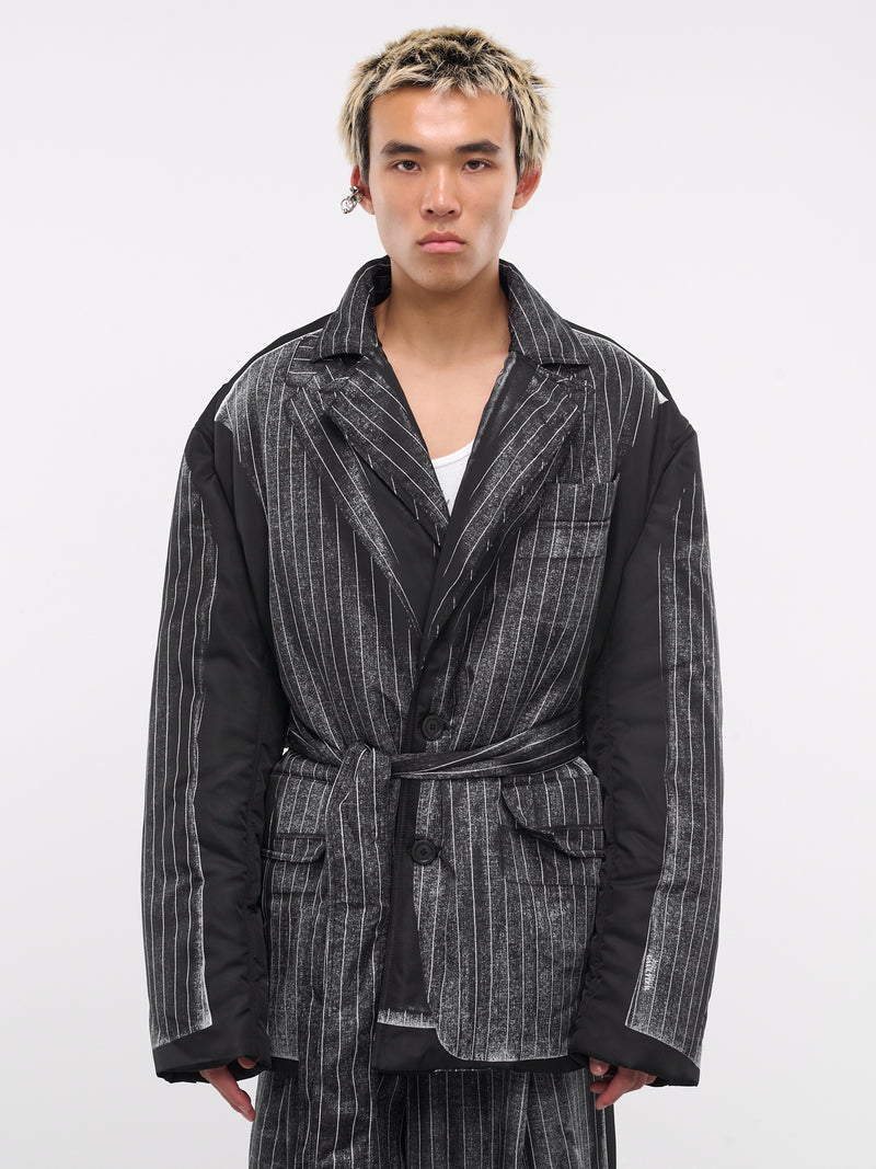 The Trompe L'oeil Padded Jacket (24-30-F-VE056-C532-BLACK-WHITE)