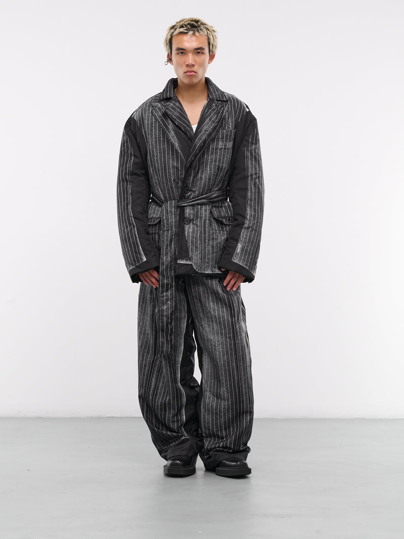 The Trompe L'oeil Padded Jacket (24-30-F-VE056-C532-BLACK-WHITE)