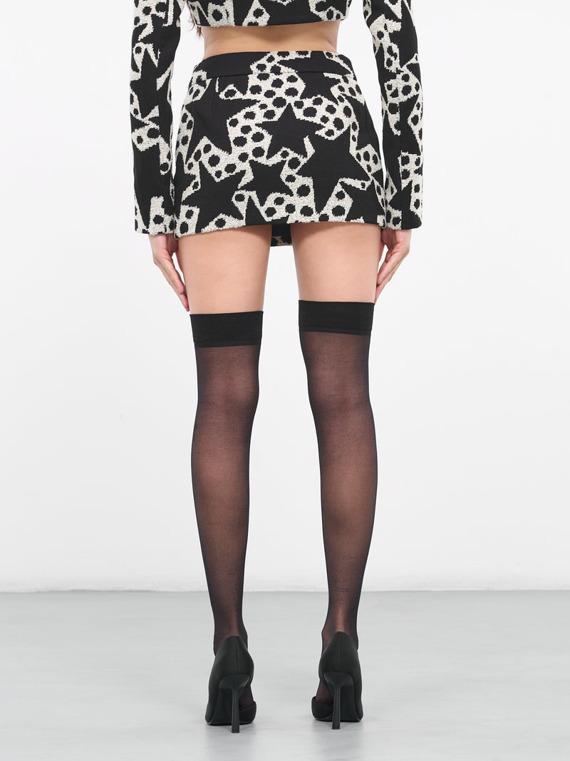 Crystal Medallion Mini Skirt (2401S09289-BLACK-MULTI)