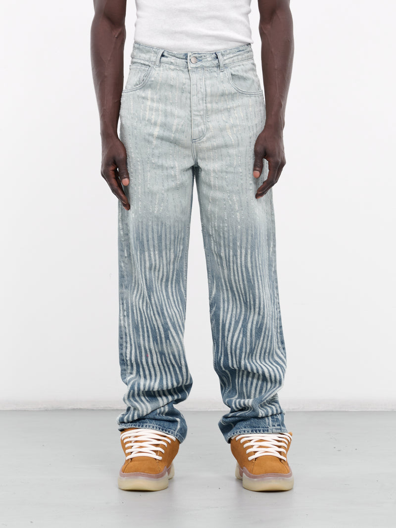 Gradient Denim Jeans (241-M5103-D003-DISTRESSED)
