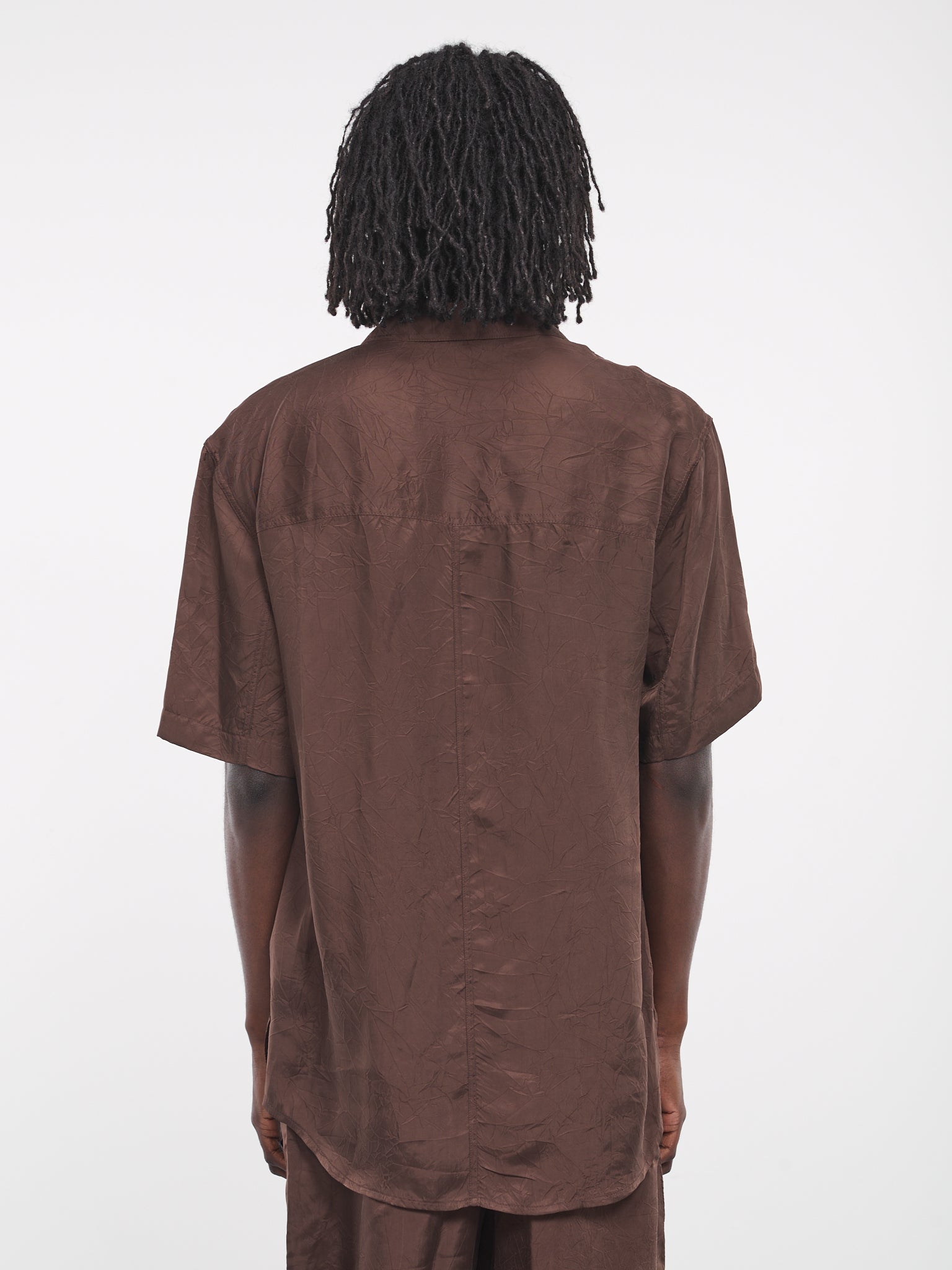 Oversized Shirt (241-MSH059-BROWN)