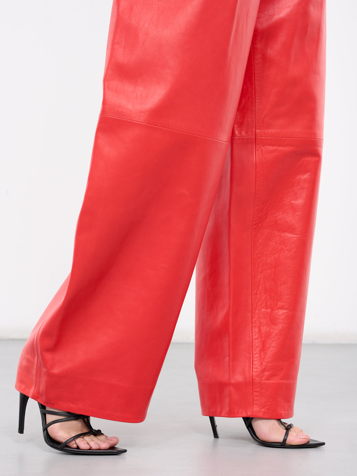 Le Pantalon Ovalo Cuir (241PA097-1577-RED)