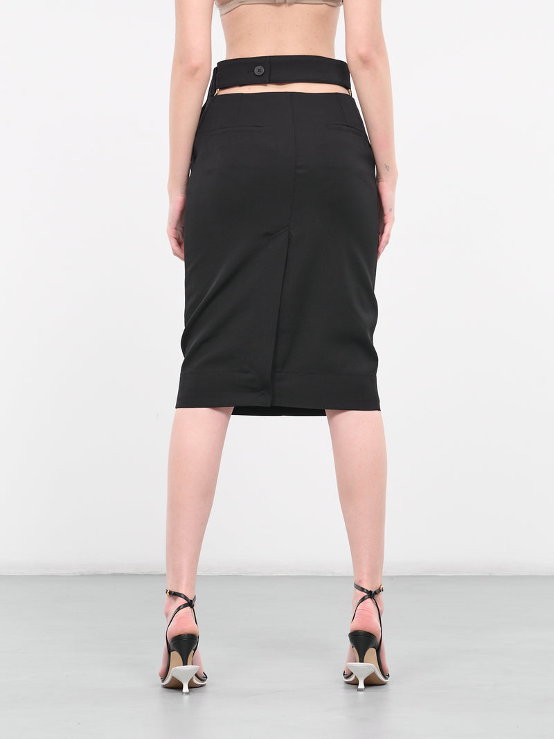 La Jupe Midi Bari (241SK046-1333-BLACK)