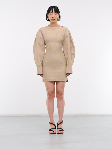 jacquemus beigeワンピース 243DR199-1659-
