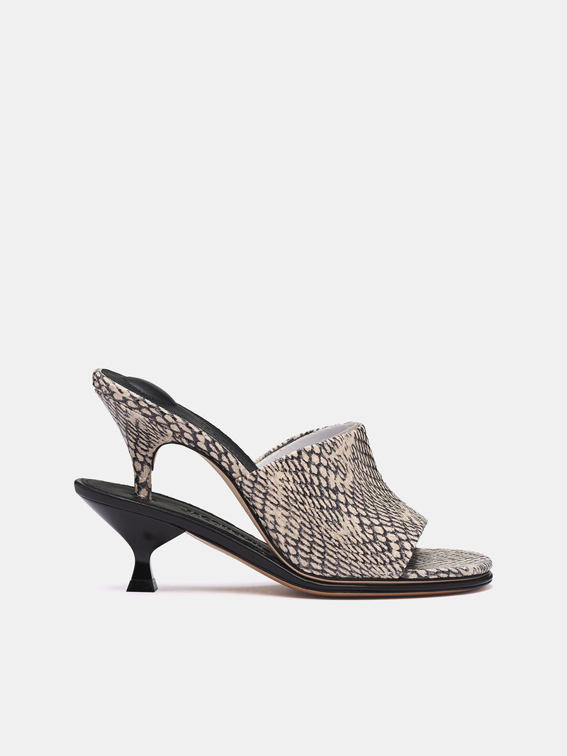 The Double Mules (243FO160-3233-BEIGE-BLACK)