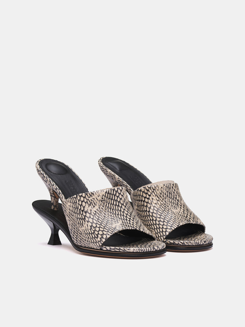 The Double Mules (243FO160-3233-BEIGE-BLACK)