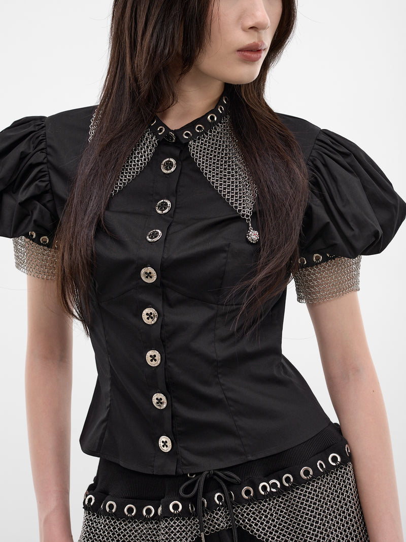 Black Titan Chainmail Blouse (2440-TITAN-CHAINMALL-BLACK)