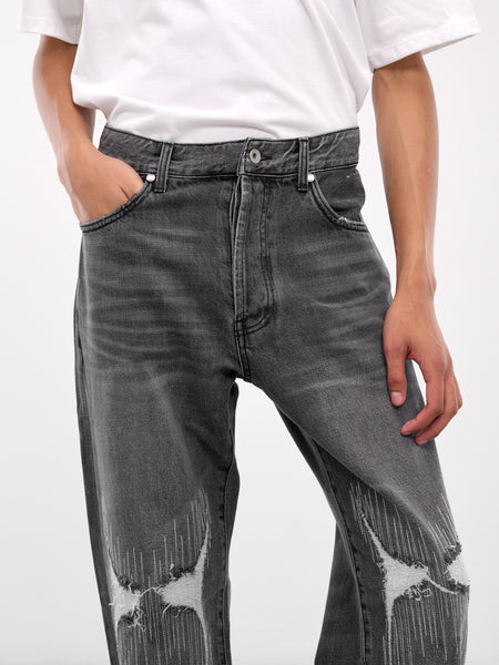 Washed Denim Pants (245313-BLACK) Washed Denim Pants (245313-BLACK)