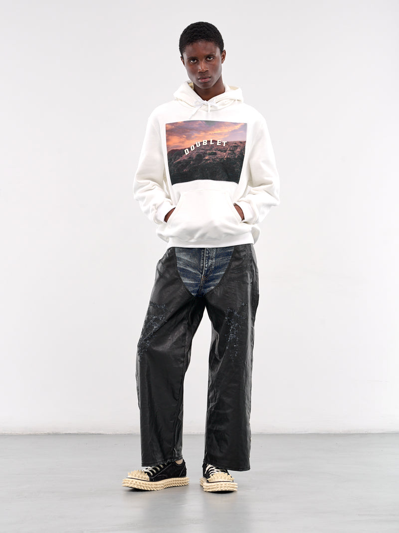 40th Anniversary Hollywood Sign Hoodie (24AW97HL01-WHITE)