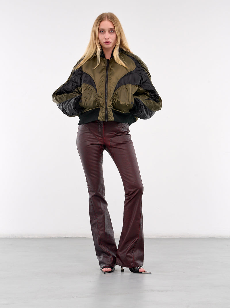 Satin Bomber Jacket (24F1BL0111870-MILITARY-BLACK)