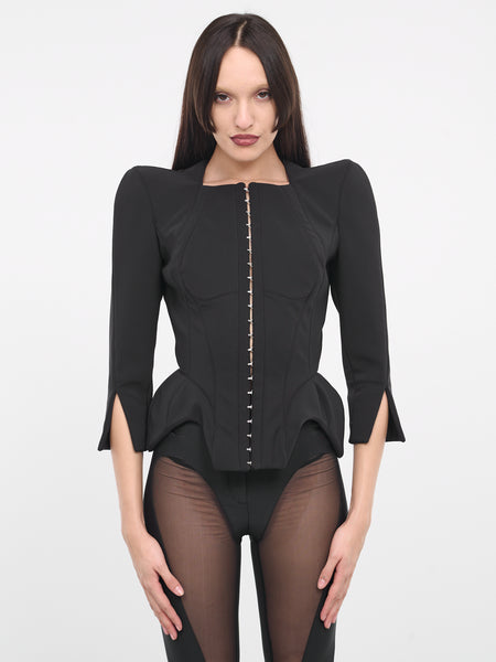 コート MUGLER Women Outer 24F1MA0178182 1999 Black 24P1VE03856092-1999-