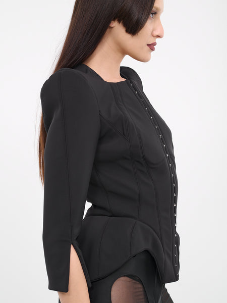 Curvy Structured Jacket (24P1VE03856092-1999-BLACK)
