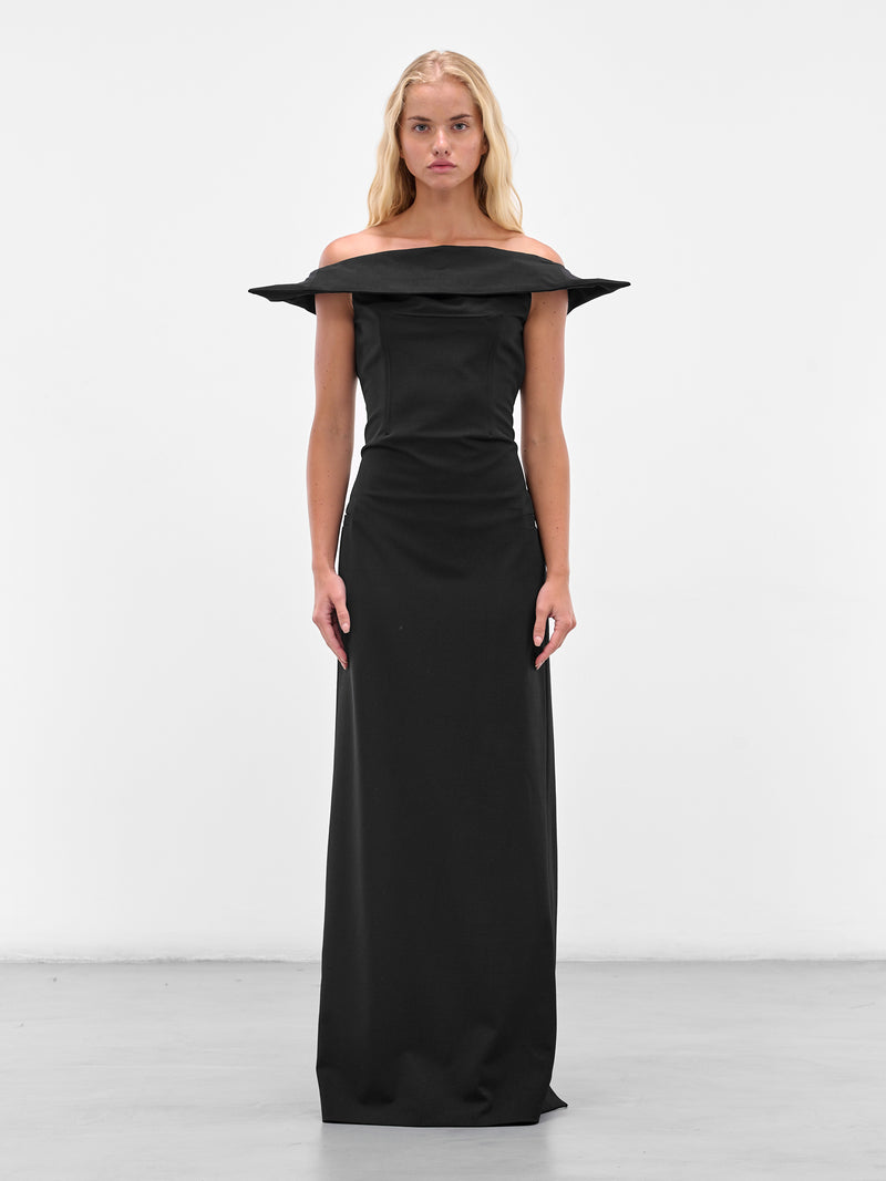 Black Backless Belt Maxi Dress (25-03-W-DR045-W002-BLACK)