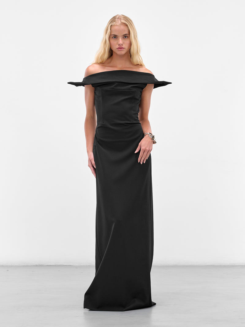 Black Backless Belt Maxi Dress (25-03-W-DR045-W002-BLACK)
