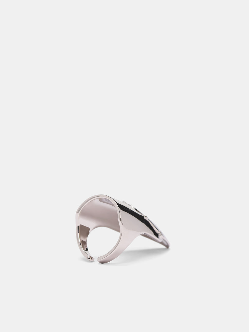 The Silver Brass Nail Ring (25-03-W-JW023-X053-SILVER)