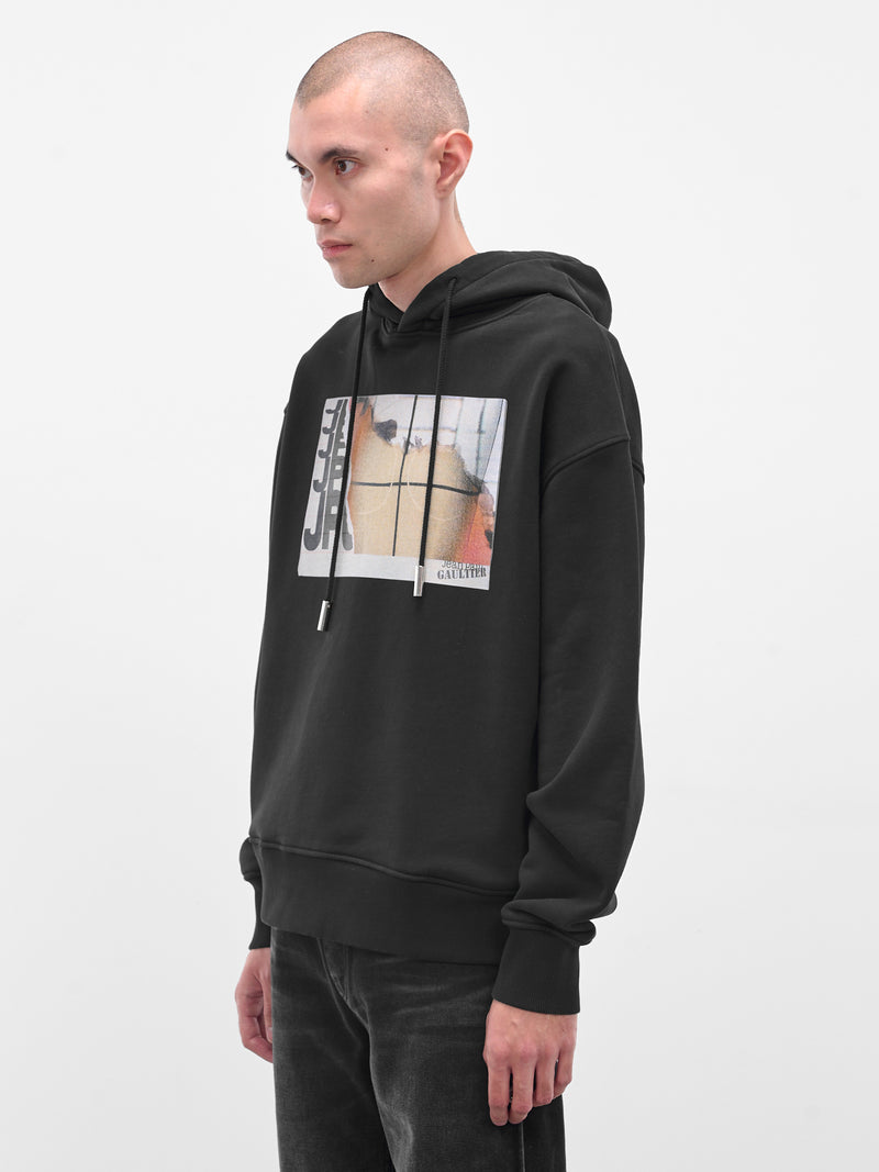 Black Fire Graphic Cotton Hoodie (25-03-W-TO296-J003-MULTI)