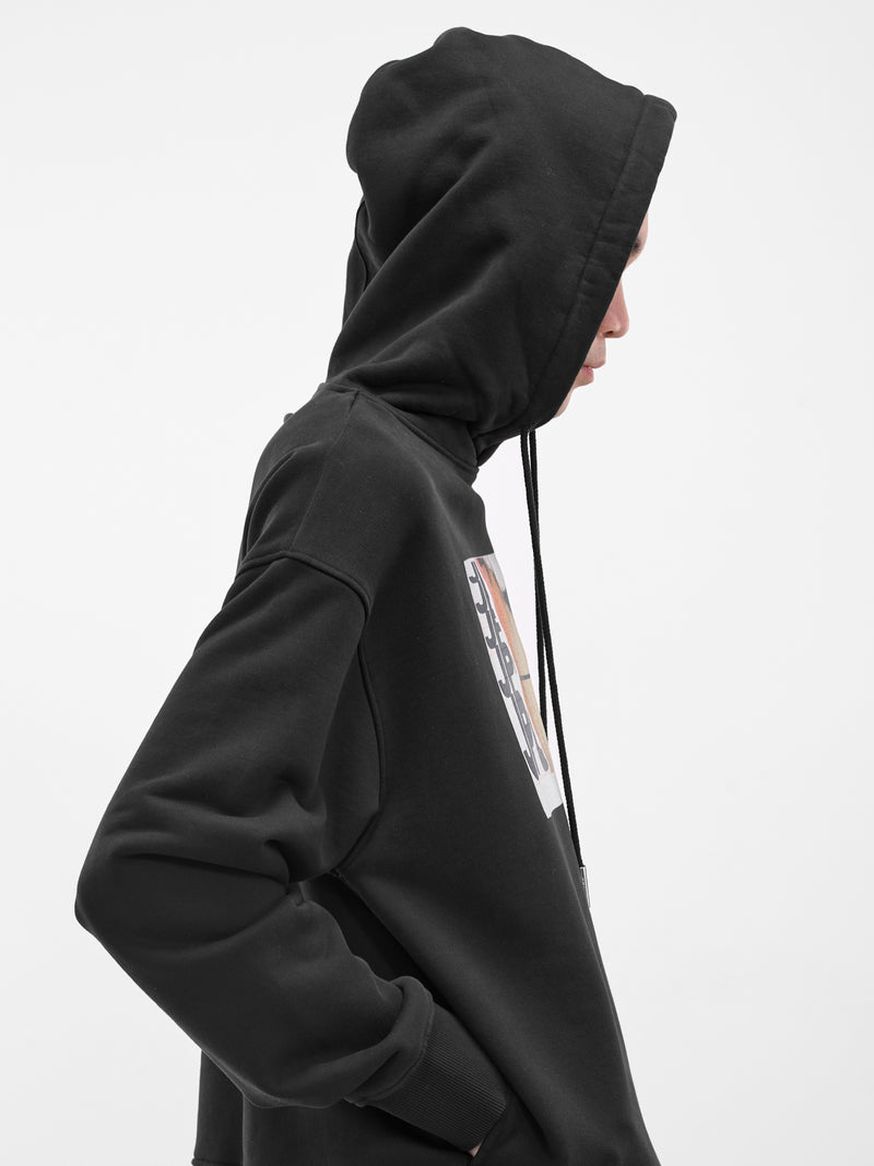 Black Fire Graphic Cotton Hoodie (25-03-W-TO296-J003-MULTI)