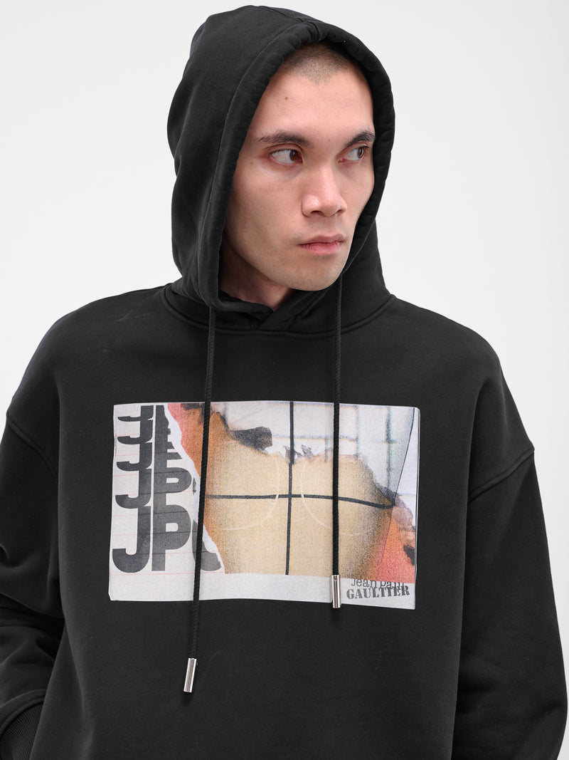 Black Fire Graphic Cotton Hoodie (25-03-W-TO296-J003-MULTI)