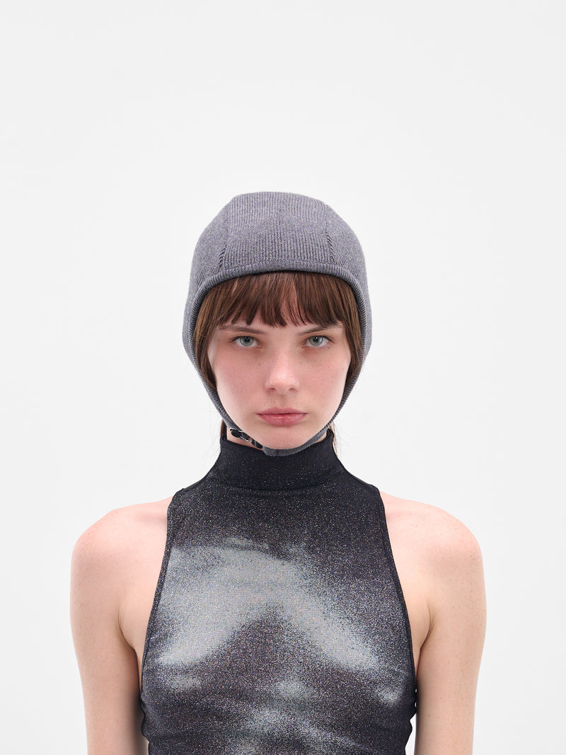 The Gray Garter Strap Beanie (25-04-U-AC033-K020-MIDDLE-GREY)