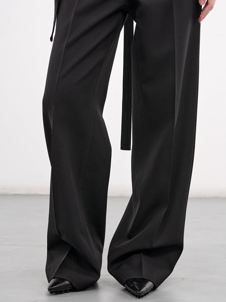 パンツ HUECLOSET Closet Stripe Belt Slacks 25KERO318 Celine Pinstriped Wool Pants with Belt Loops men - Glamood