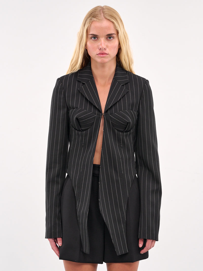 The Corset Suit (25-34-F-VE101-C074-BLACK-WHITE)