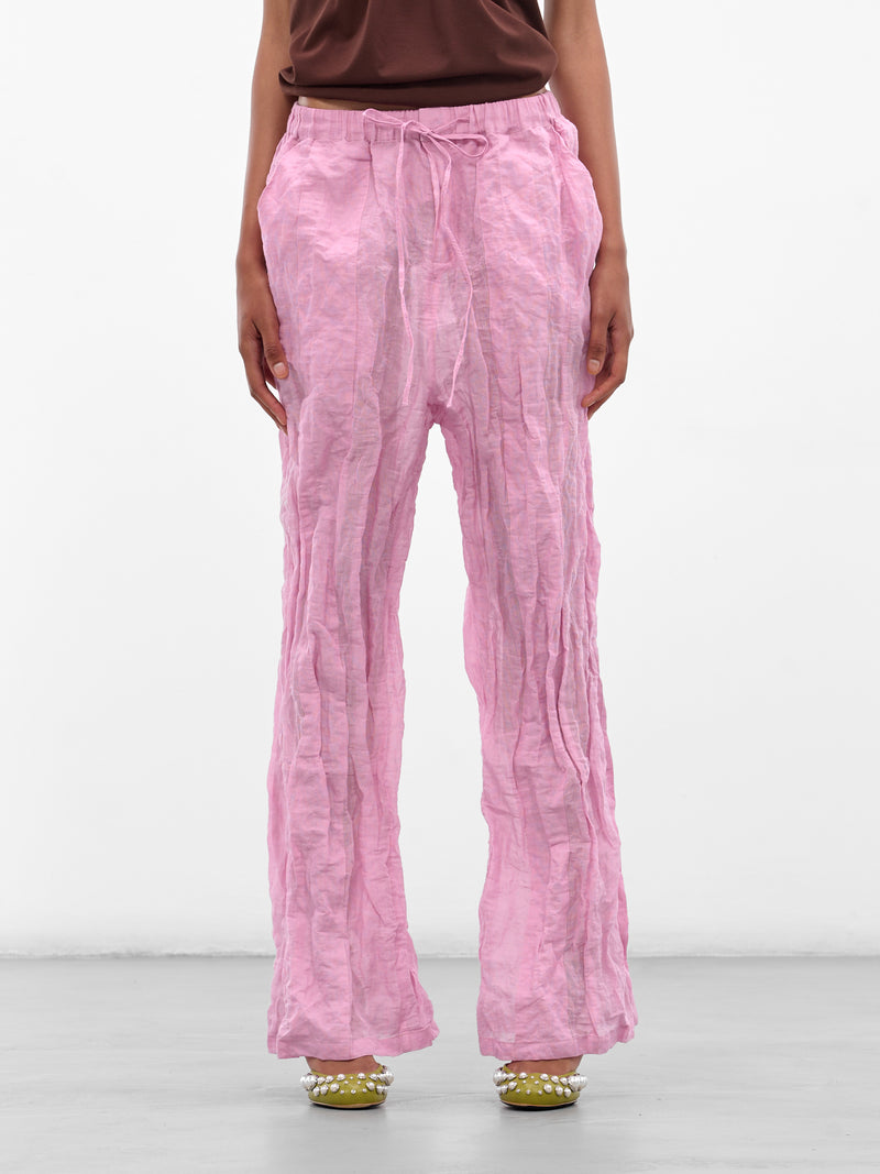 CHRISTOPHER ESBER Pink Crushed Trousers  | H.Lorenzo - front