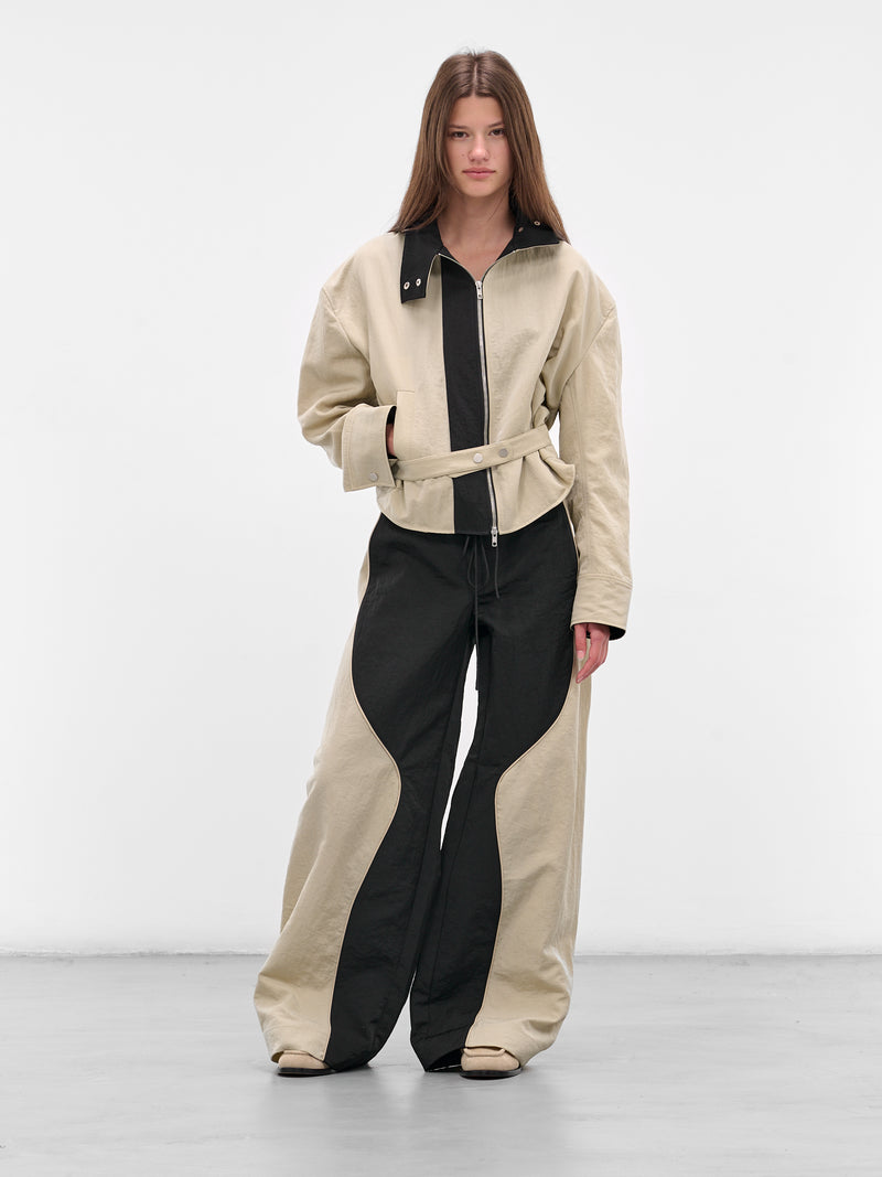Contrast Beige Marley Jacket (25026605-STONE-BLACK)